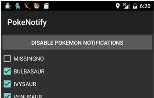 PokeNotify screenshot 1