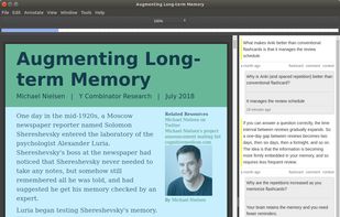 Page annotation including pagemarks, comments, and flashcards.