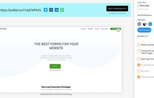 Upload Screenshot and Share with clients & team members