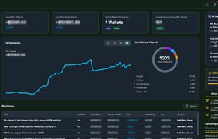Dashboard (The Command Center)
· Headline: Your Prediction Market Pulse

· Description: Get a bird’s-eye view of global markets. Track your portfolio, monitor high-confidence signals, and see real-time volume shifts across all major prediction platforms in one unified interface.

· Keywords: Real-time analytics, portfolio tracking, market overview.