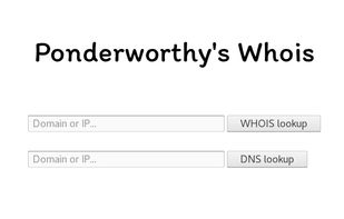 Ponderworthy's Whois screenshot 1
