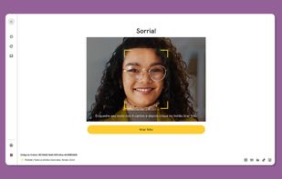 Facial recognition step used to validate an employee clock-in.