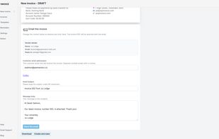 Pop Invoice - Emailing the invoice