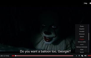 Popcorn Time bundled player with subtitles list