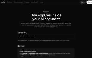 Use PopCVs inside ChatGPT and Claude through the MCP server