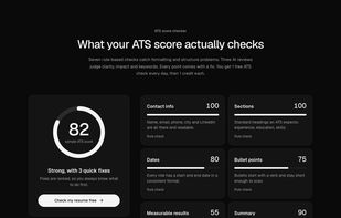 ATS score checker: rule checks and AI reviews with ranked fixes