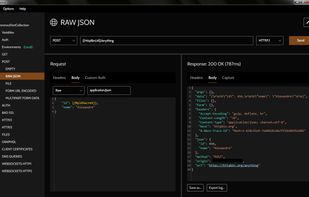Example HTTP request and response