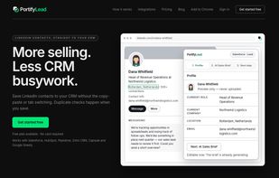 Save a LinkedIn profile to your CRM, with a duplicate check on save