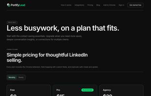 Free to start; Pro and Agency plans