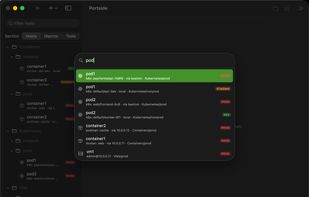 ?K Quick Connect fuzzy-searches every saved target and recent connection at once.