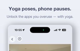 Yoga poses, phone pauses.