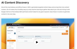 One of the most tedious and difficult tasks in SEO is generated targeted content ideas and turning them into content clusters. Our AI makes this incredibly easy by using machine learning to gather data about your site and mixing it with Google metrics to find endless SEO optimized content ideas for any given keyword. Save these in clusters to generate content in the next step.