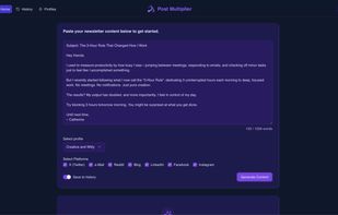 Drop in long-form content