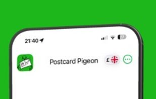 iPhone postcard photo editor