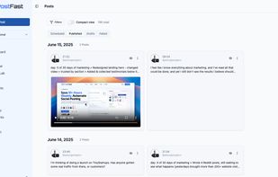 List view of different statuses