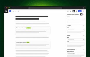 Control access at the post or block level, choose between paywall and login protection, customize previews, and assign Stripe products without leaving the WordPress editor.
