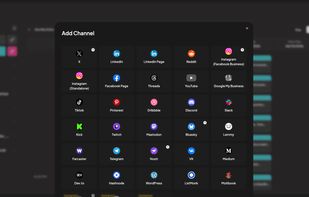 Can add 30+ plateforms to your social media schedular 