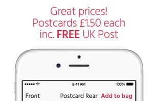 iPhone rear of a postcard