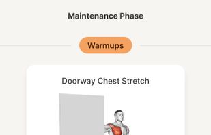 Main workout routine. Maintenance phase offers unlimited random workout generations.