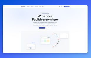 Write a post once and publish it to Instagram, Facebook, LinkedIn, Pinterest, Threads, TikTok, X and YouTube.