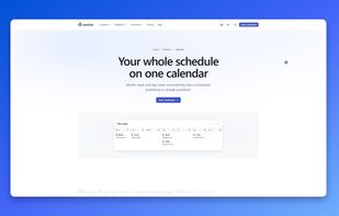 Calendar with month, week and day views of scheduled and published posts.