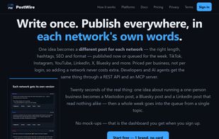 PostWire screenshot 1
