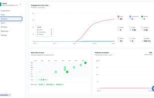 Analytics dashboard.