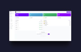 Web-based POS dashboard showing product management and order tracking in a clean, browser-based interface.