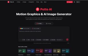 Potto AI: Motion Graphics & AI Image Generator