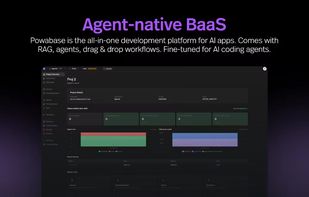 Powabase is the all-in-one development platform for AI apps. Comes with RAG, agents, drag & drop workflows. Fine-tuned for AI coding agents.
