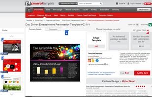 PoweredTemplate.com Presentation Template with data driven diagram page