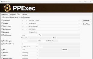 Execution filters