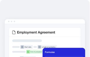 Advanced formulas
Reduce the risk of human error with advanced formulas. No more manual calculations and the risk of a single costly comma. Our CLM platform makes it effortless for you to embed complex, conditional logic and advanced formulas into your workflows.