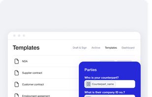 Automated templates
Create compliant contracts, at scale. Shift your focus to business intelligence and growth by cutting out repetitive tasks. Our customizable and automated contracting workflows make the process 10x faster for all contract types.