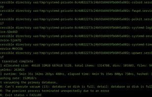 An example error message