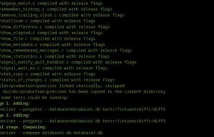 A simple example of how to use the program shown after the build