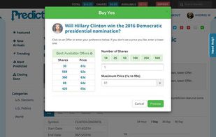 PredictIt screenshot 3
