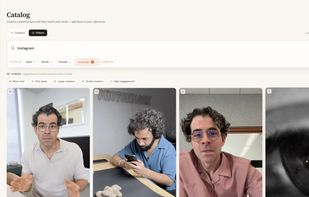 Catalog: viral videos from creators in your niche