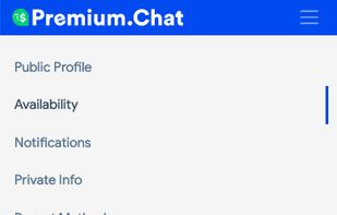 Availability Settings