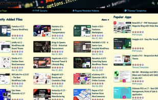 Home page with all recent added scripts.