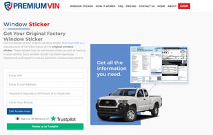 PremiumVIN Landing Page
