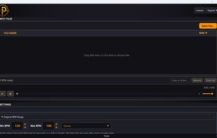 Main window (Convert): add tracks and convert to a target BPM.