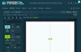 Cost calculator with live imposition preview