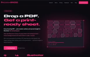 PB landing — drop a PDF, get a print-ready nested sheet.