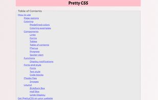 PrettyCSS screenshot 1
