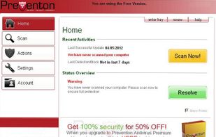 Preventon Antivirus screenshot 1