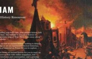 Landing page for Priam on https://ancient-history.carrd.co/
