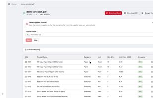 Price2Table screenshot 1