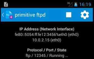 Primitive FTPd screenshot 1
