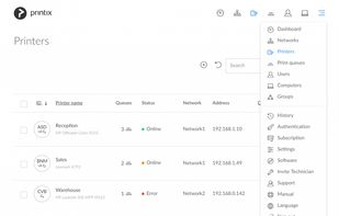 CENTRAL WEB MANAGEMENT
Printix saves IT the cost and hassle associated with connecting users to printing resources, regardless of location, business size, printer make or model.
Installs print drivers
Creates print queues
Deploys client software (silent)
Automatic software updates
Monitors printers and user print behavior
Provides actionable insights and reports